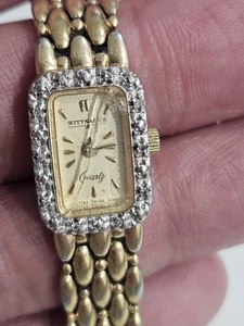 VTG Wittnauer Swiss Quartz Women's Diamond Gold Plate Watch #0280 Needs Battery - Picture 1 of 6
