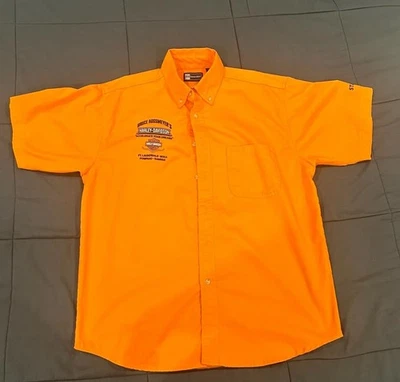 Vintage Harley Davidson Staff Button Down Size Large Blue Generation - Image 1 of 3