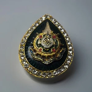Spilla tempio tailandese, smalto e strass, souvenir della Thailandia usata cool - Foto 1 di 8