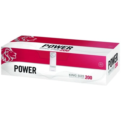 Power King Size 200 Filterhülsen  Zigarettenhülsen (5x 200er Packung) - Bild 1 von 4