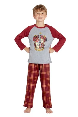 Conjunto de camisa raglán y pantalones de pijama a cuadros Harry Potter para niños Foto 1 de 3