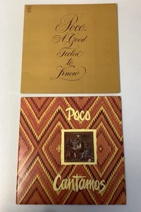 Poco 2x UK vinyl LP - Cantamos & A Good Feelin' to Know. Epic. Country rock - Picture 1 of 15