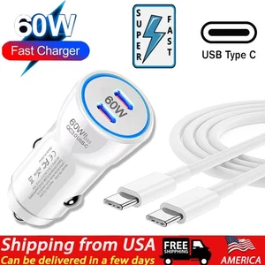 Mini Cargador de Coche 65W Carga Rápida Dural USB-C Para Motorola Moto G Stylus/Alimentación - Imagen 1 de 26