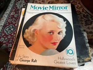 MAGAZINE MIROIR FILM FÉVRIER 1933, « BETTE DAVIS » GEORGE RAFT, HOLLYWOODS LOVERS, EX - Photo 1/2