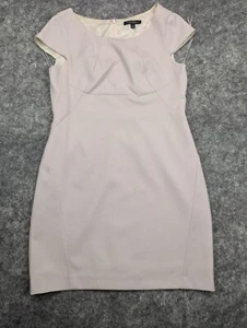 BROOKS BROTHERS Dress Women 12 Pale Pink Lined Jackie O Career Dinner Wool Blend - Picture 1 of 11