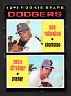 1971 Topps Baseball Card #188 Dodgers Rookie Stars Bobby Valentine RC EX-MT *bb