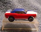 . Auto World  DODGE Challenger Red/White/Blue  Magna-Traction    HO Slot Car  AW