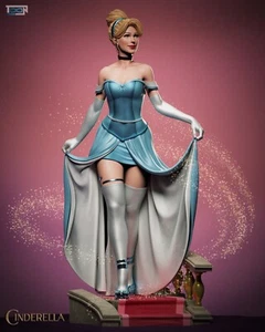 Cinderrella   3d Printed Figure Hand painted Statue  Collectible Gift figure - Picture 1 of 10