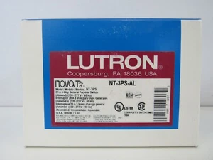 Lutron NT-3PS 3-Way Slide Switch 20A- 120/277V Almond (Pg85E) - Picture 1 of 2