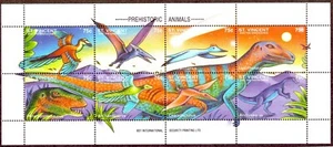 St. Vincent #2045 Prehistoric Dinosaurs Birds Pterosaurs (1994) sheet of 8 MNH - Picture 1 of 1