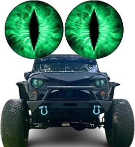 Beast Eyes Headlight Decals, 3D Stereo Eye Decals for Jeep Headlights - US STOCK - Picture 1 of 17