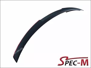 M4 Style Matte Black w/ Red Line Trunk Lip Spoiler For BMW E82 128i 135i Coupe - Picture 1 of 2