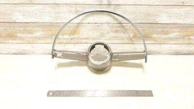 1953-55 Cadillac Deville Fleetwood Chrome Horn Ring Tan 1459581 9662 OEM - Image 1 of 4