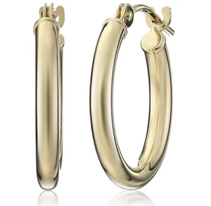 14 Karat Gelbgold Creolen (0,6 Zoll Durchmesser). S22 - Bild 1 von 1