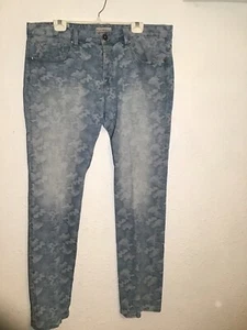 cult of individuality mens rebel straight camouflage blue jeans Size 38 - Picture 1 of 9