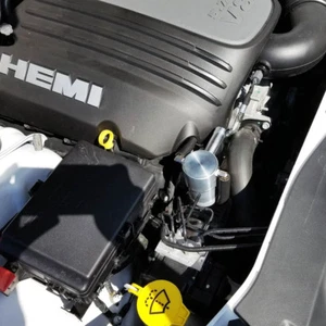 Fits 05-23 MOPAR HEMI 5.7 BILLET CATCH CAN Z-BRACKET TECHNOLOGY BRAIDED LINES - Picture 1 of 8