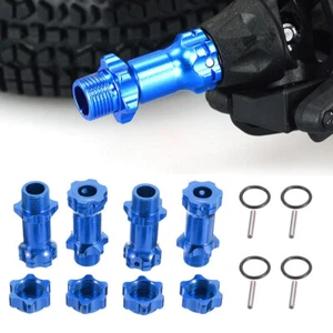 4Pcs Blue 17mm Wheel Hex Hub Extension Adapter 30mm Aluminum For HSP 1/8 RC Car - Picture 1 of 2