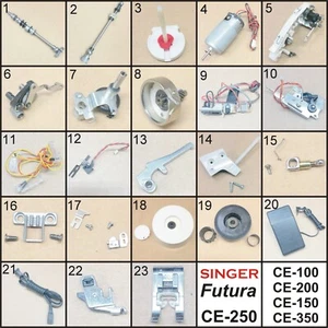 SINGER USED GENUINE ORIGINAL CE-250 PARTS ALSO FIT OTHER FUTURA CE MODELS TESTED - Picture 1 of 47