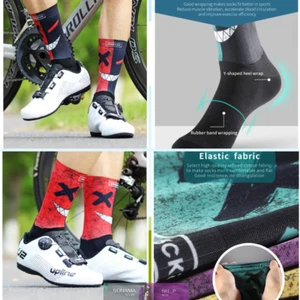Demon Fahrradsocken elastische Passform professionelle Radsport Comperssion Sportsocken - Bild 1 von 19