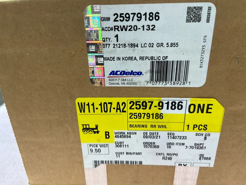 NUEVO conjunto de buje y cojinete de rueda trasera GM/ACD genuino #25979186 Foto 1 de 1