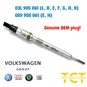 Original VAG Glow Plug with Pressure sensor 03L905061: Audi, VW, Skoda, Seat - Picture 1 of 5