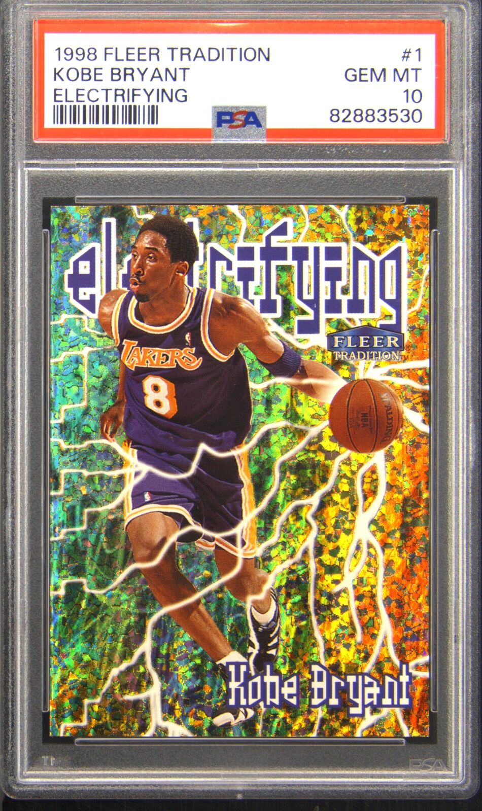 1998 Fleer Tradition Electrifying #1 Kobe Bryant PSA 10 Gem Mint