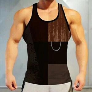 ⭐Tank Top Men's Sports Vest Muscle Training Sleeveless Workout Gym Athletic Tee  - Picture 1 of 1