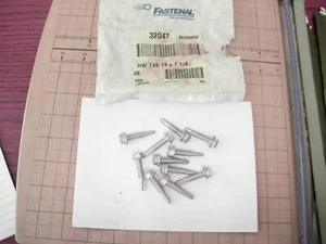 #1/4-14 X 1-1/4" Hex Washer Head Self Drilling Screws TEK-3 Climaseal Pack of 11 - Picture 1 of 3