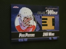 2022 IN THE CREASE PETE PEETERS ATW-59 #ed 5/5 ALL TIME WINS GAME USED STICK