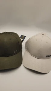 NUEVO CON ETIQUETAS Polo Ralph Lauren Gorra Placa de Metal Logo Correa Ajustable Armadillo Gris 0002 - Imagen 1 de 5