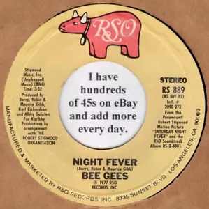 The Bee Gees 45 rpm "Night Fever" on RSO Records - Picture 1 of 2