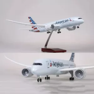 1:130 Scale American Airlines Boeing 787 Model Plane Light Up Free P&P - Picture 1 of 6