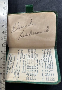 1955 PHILADELPHIA EAGLES AUTOGRAPH BOOKLET BEDNARIK HOF, 6 OTHERS VINTAGE SIGS - Picture 1 of 11