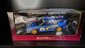 1/18 AUTOart Subaru Impreza WRC #5 1999 Blue w/ Box From Japan Model Car Minicar - Picture 1 of 3