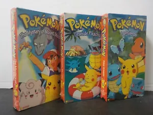 G 226 Lotto di 3 Film Pokemon VHS Sigillati Nuovi Bundle Pikachu Mt Moon Friends - Foto 1 di 8