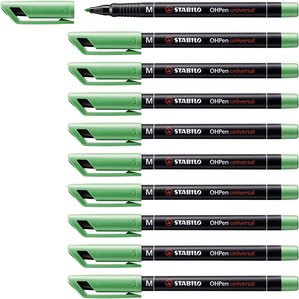 Folienstift STABILO OHPen universal permanent medium 10er Pack grün 843-36 - Bild 1 von 1
