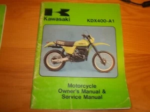 1979 KAWASAKI KDX400-A1  Owner's & SHOP SERVICE MANUAL 99963-0011 - Bild 1 von 3