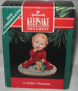 1991 HALLMARK - A CHILD'S CHRISTMAS - ORNAMENT IS MINT IN SCUFFED BOX - Picture 1 of 1