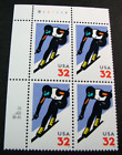 US Plate Block Stamp Scott# 3180 Alpine Skiing 1998 MNH H276