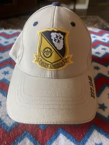 Blue Angels Strapback Hat Cap Flightline America Air Force White Adjustable - Picture 1 of 5