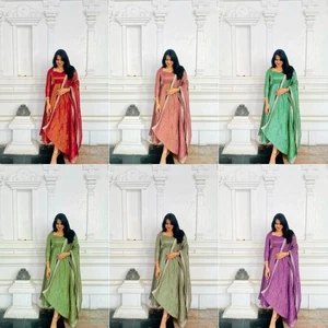 Salwar kameez Party Wear Anarkali Dress Pakistani Indian Suit - Picture 1 of 21