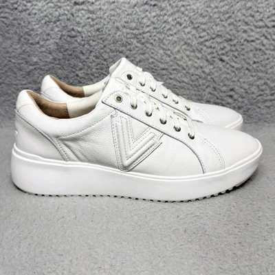 Vionic Kearny Platform Lace Up Womens Size 9 Wide Sneakers Shoes White Leather - Image 1 of 4