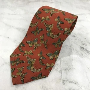 Valentino Men Accessories Garavani Tie Red Butterfly All-Over Pattern Silk N690 - Picture 1 of 5