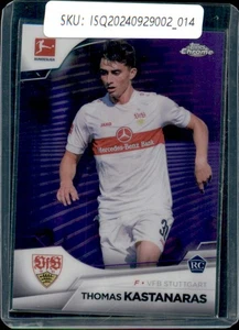 2023 Topps Chrome Bundesliga Thomas Kastanaras /299 Purple Refractor RC #93 - Picture 1 of 2
