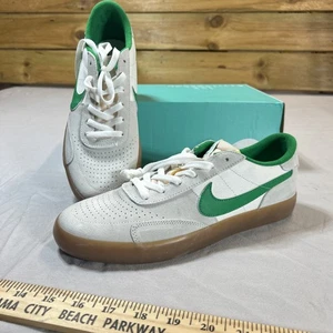 MENS NIKE SB HERITAGE VULC SHOES / SIZE 10 / WHITE-LUCKY GREEN - Picture 1 of 6