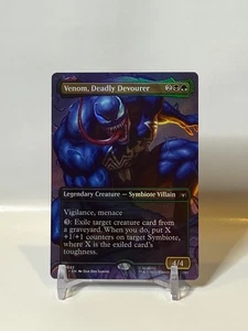 Venom, Deadly Devourer (Borderless) Foil SPM 22 Marvel's Spider-Man Unplayed NM - Picture 1 of 2