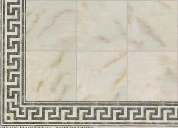 CREAL MINIATURES Fußboden Mamorimitation glänzend, Puppenhaus Puppenstube 1:12