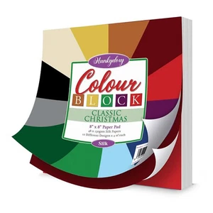 HUNKYDORY COLOUR BLOCK CLASSIC CHRISTMAS 8"X 8 PAPER PAD - 48 X 150 GSM MATT - Picture 1 of 2