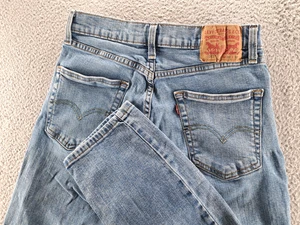 Levis 511 Jeans Mens 30x32 Act 29x30.5 Blue Light Wash Slim Fit Tapered Workwear - Picture 1 of 13