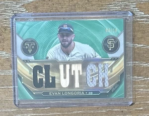 Evan Longoria /18 2019 Topps Triple Threads Game Used Card Clutch Giants Rays - Picture 1 of 2
